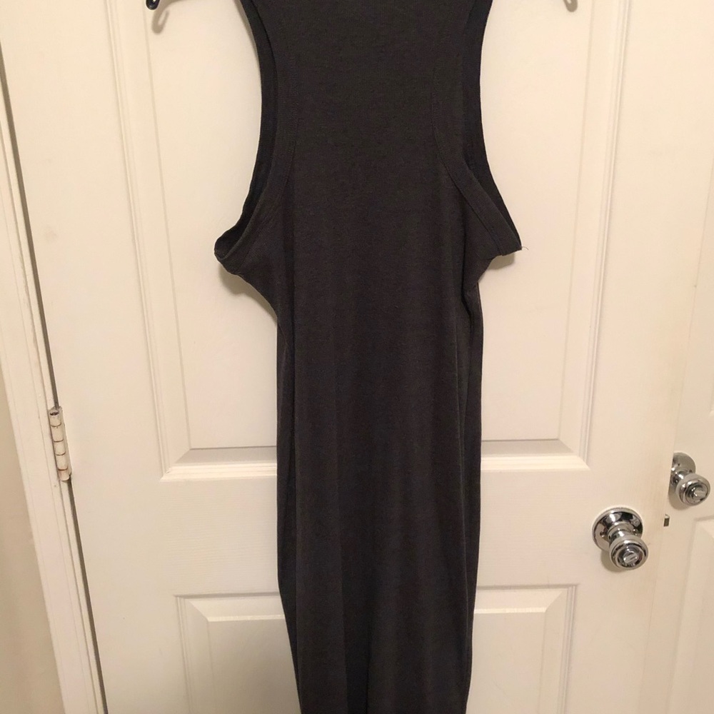 EUC One Clothing Charcoal Gray Body Con Midi Dress - Picture 2 of 4